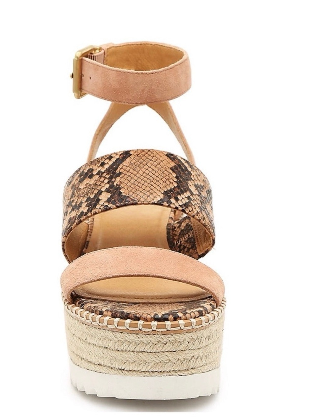 Women’s Crown Vintage swedew Nude Espadrille Platform Sandals 9 1//2 M